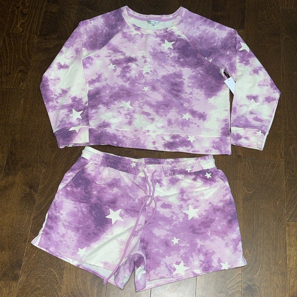 Wild fox “Tie Dye Stars” short set